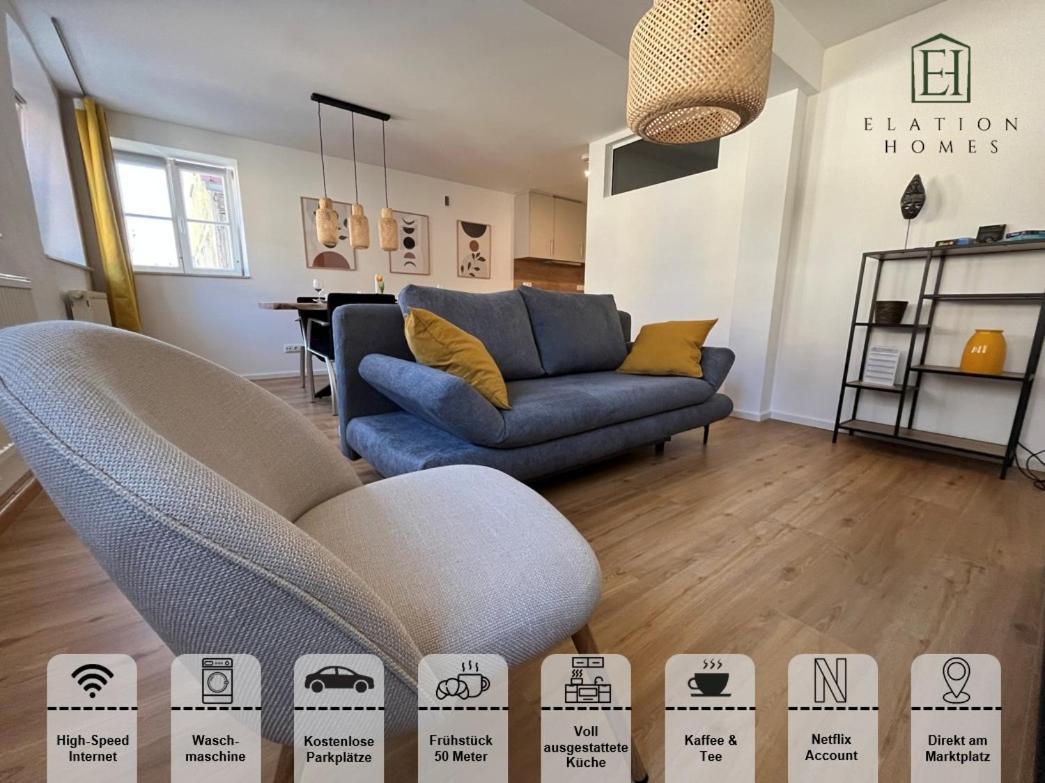 Traumhafte Business & Relax Wohnung Direkt Im Stadtkern Oettingens By Elation Homes Oettingen in Bayern Kültér fotó